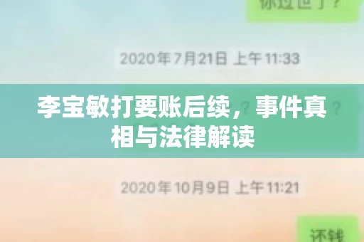 李宝敏打要账后续，事件真相与法律解读