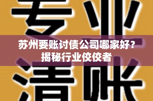 苏州要账讨债公司哪家好？揭秘行业佼佼者