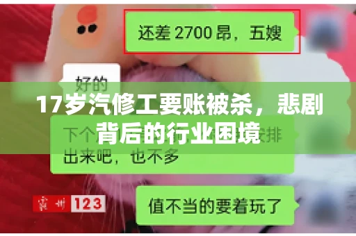 17岁汽修工要账被杀，悲剧背后的行业困境