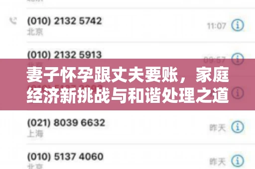 妻子怀孕跟丈夫要账，家庭经济新挑战与和谐处理之道