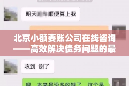 北京小额要账公司在线咨询——高效解决债务问题的最佳途径