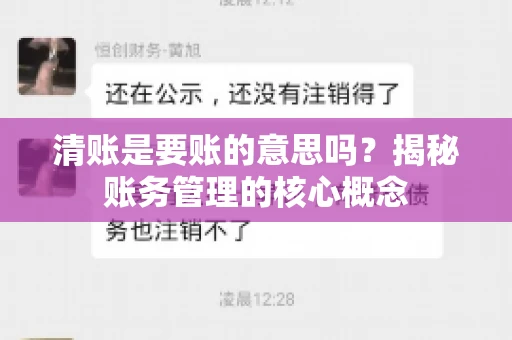 清账是要账的意思吗？揭秘账务管理的核心概念