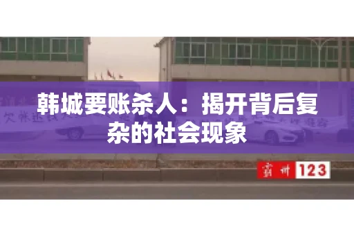 韩城要账杀人：揭开背后复杂的社会现象