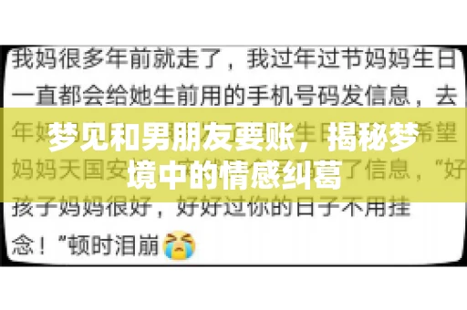梦见和男朋友要账，揭秘梦境中的情感纠葛