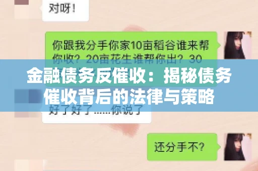 金融债务反催收：揭秘债务催收背后的法律与策略