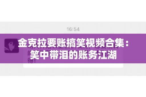 金克拉要账搞笑视频合集：笑中带泪的账务江湖