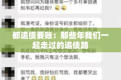 都追债要账：那些年我们一起走过的追债路