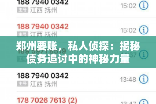 郑州要账，私人侦探：揭秘债务追讨中的神秘力量