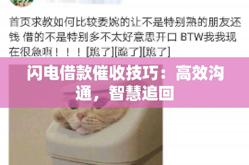 闪电借款催收技巧：高效沟通，智慧追回