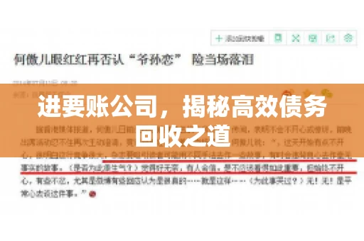进要账公司，揭秘高效债务回收之道